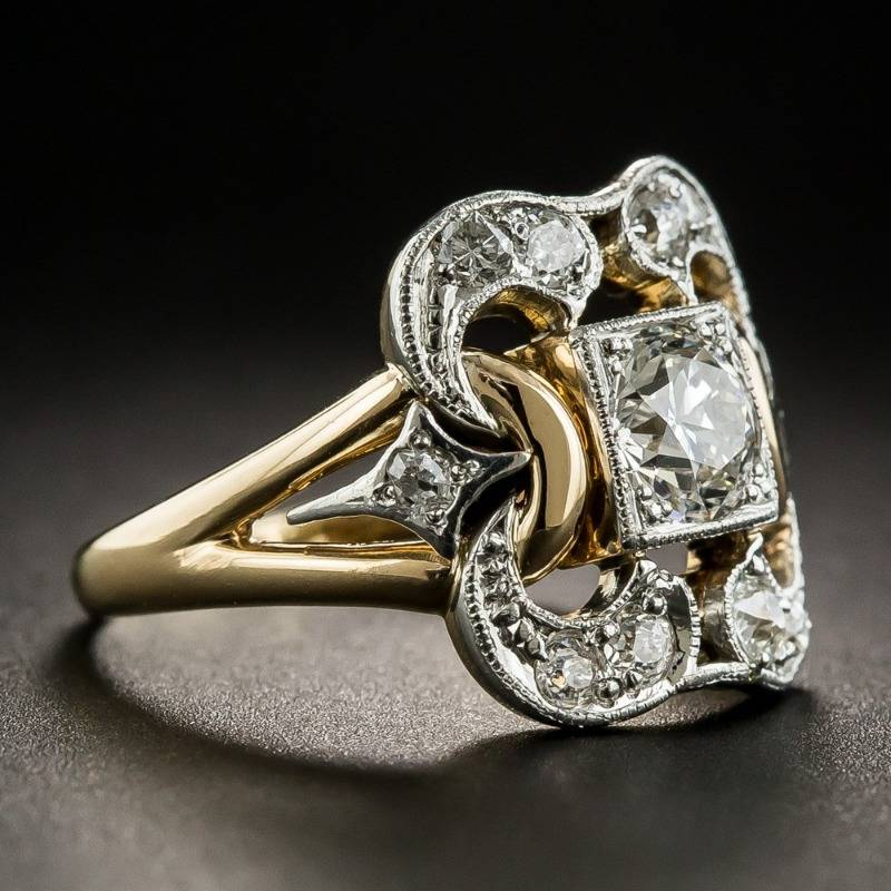 Isolde | Antik-inspireret guld- og zirconia ring
