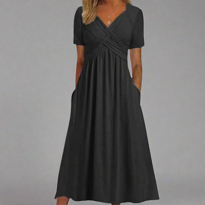 Elandra | Elegant V-hals lejlighedskjole