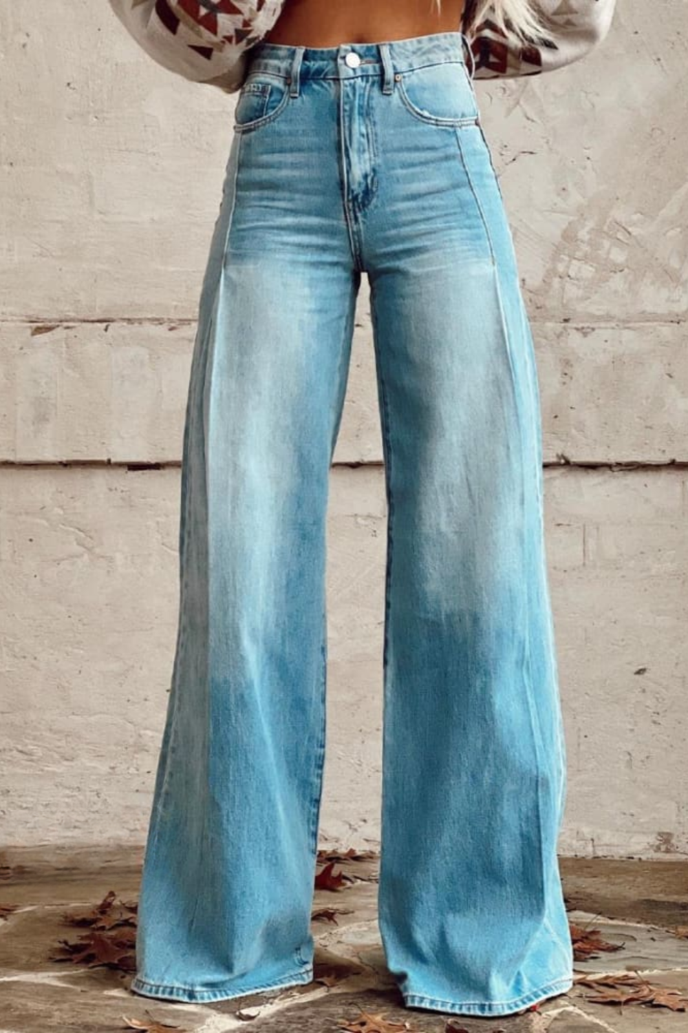 Serelina | Vintage Bloom bukser med brede ben