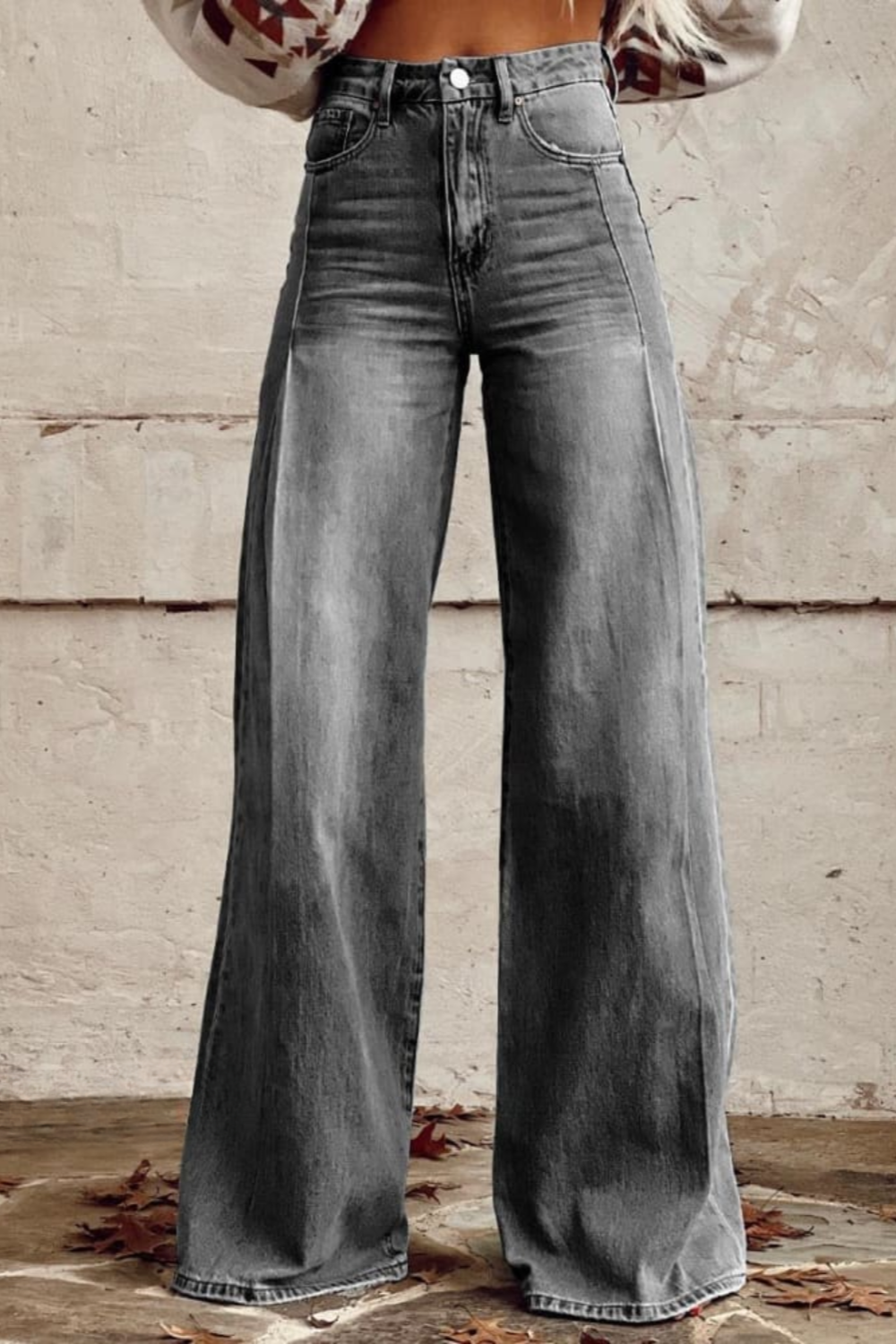 Serelina | Vintage Bloom bukser med brede ben