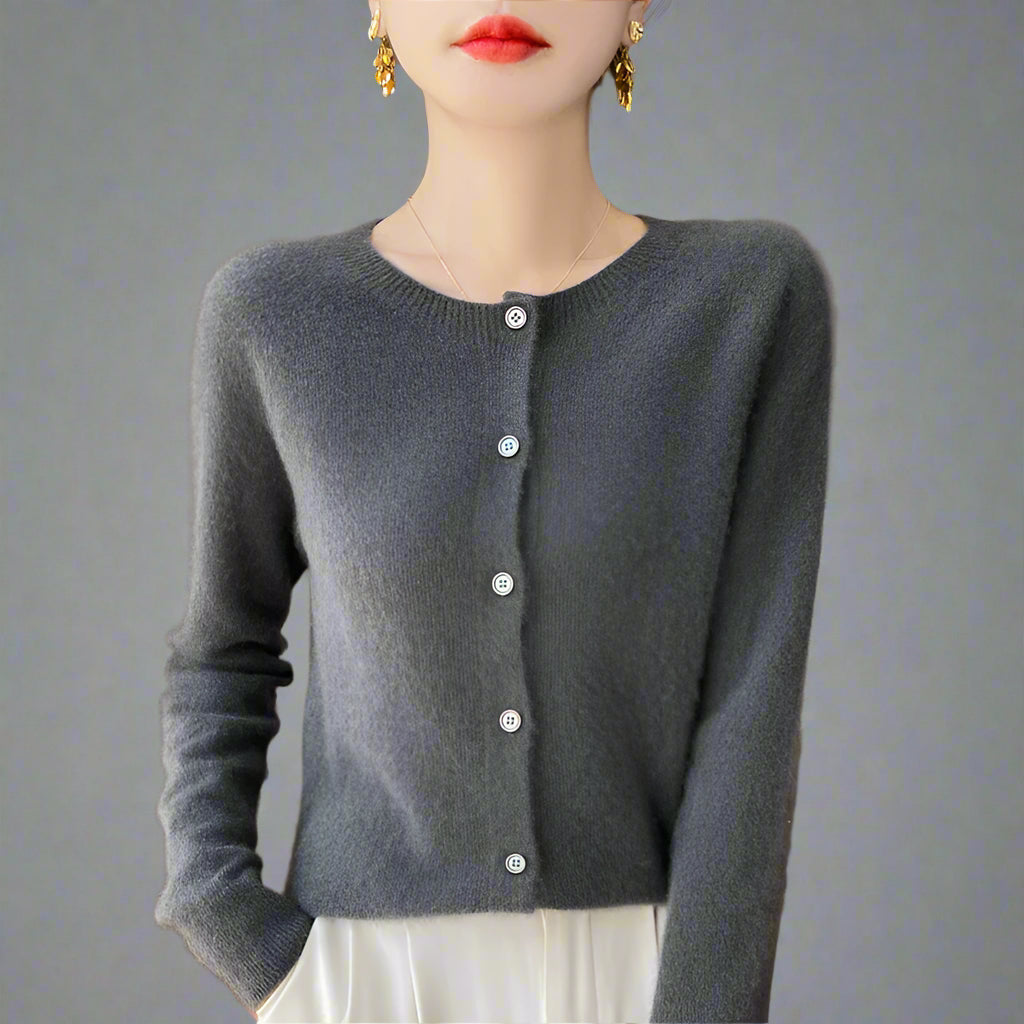 Elina | Premium Cashmere Uld Cardigan