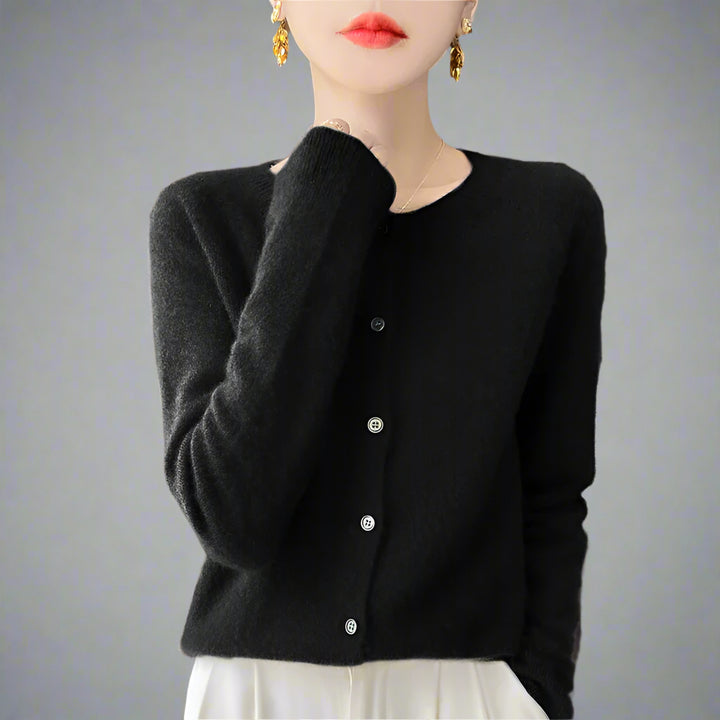 Elina | Premium Cashmere Uld Cardigan