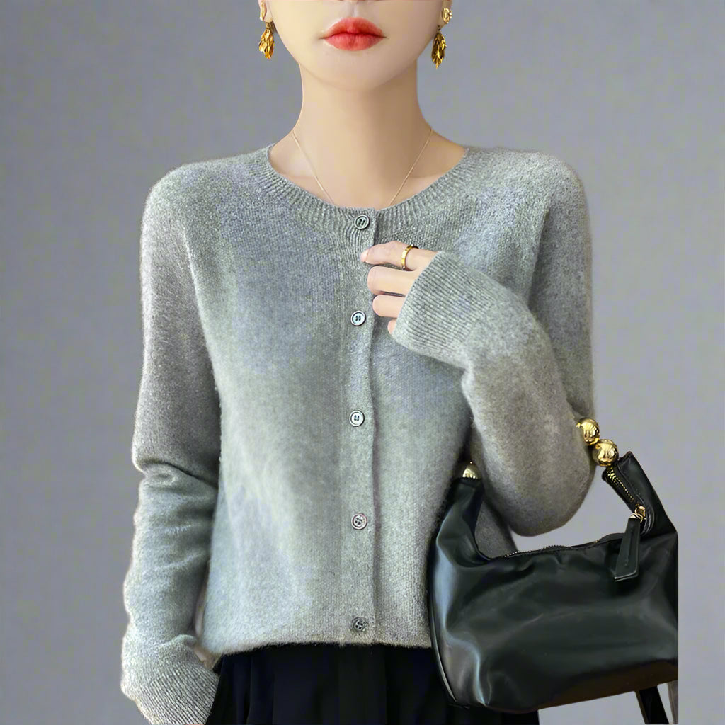 Elina | Premium Cashmere Uld Cardigan