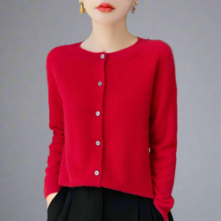 Elina | Premium Cashmere Uld Cardigan