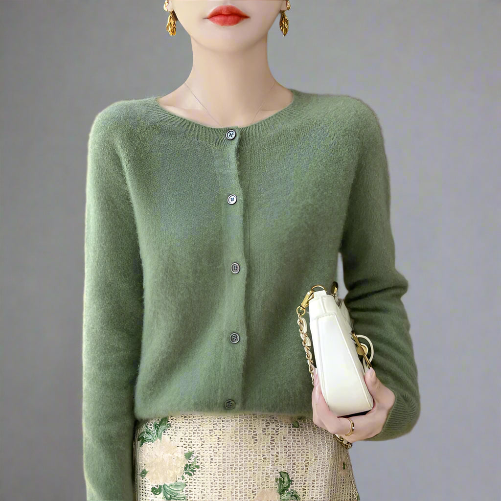 Elina | Premium Cashmere Uld Cardigan