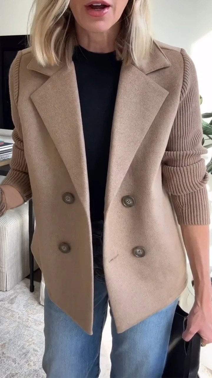 Elowyn | Tidløs Strik-ærmet Blazer