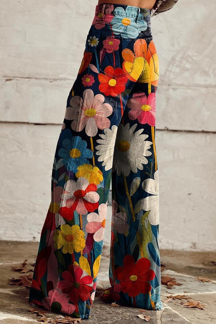 Zafira | Boho Revival bukser med brede ben