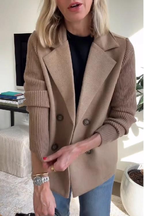 Elowyn | Tidløs Strik-ærmet Blazer