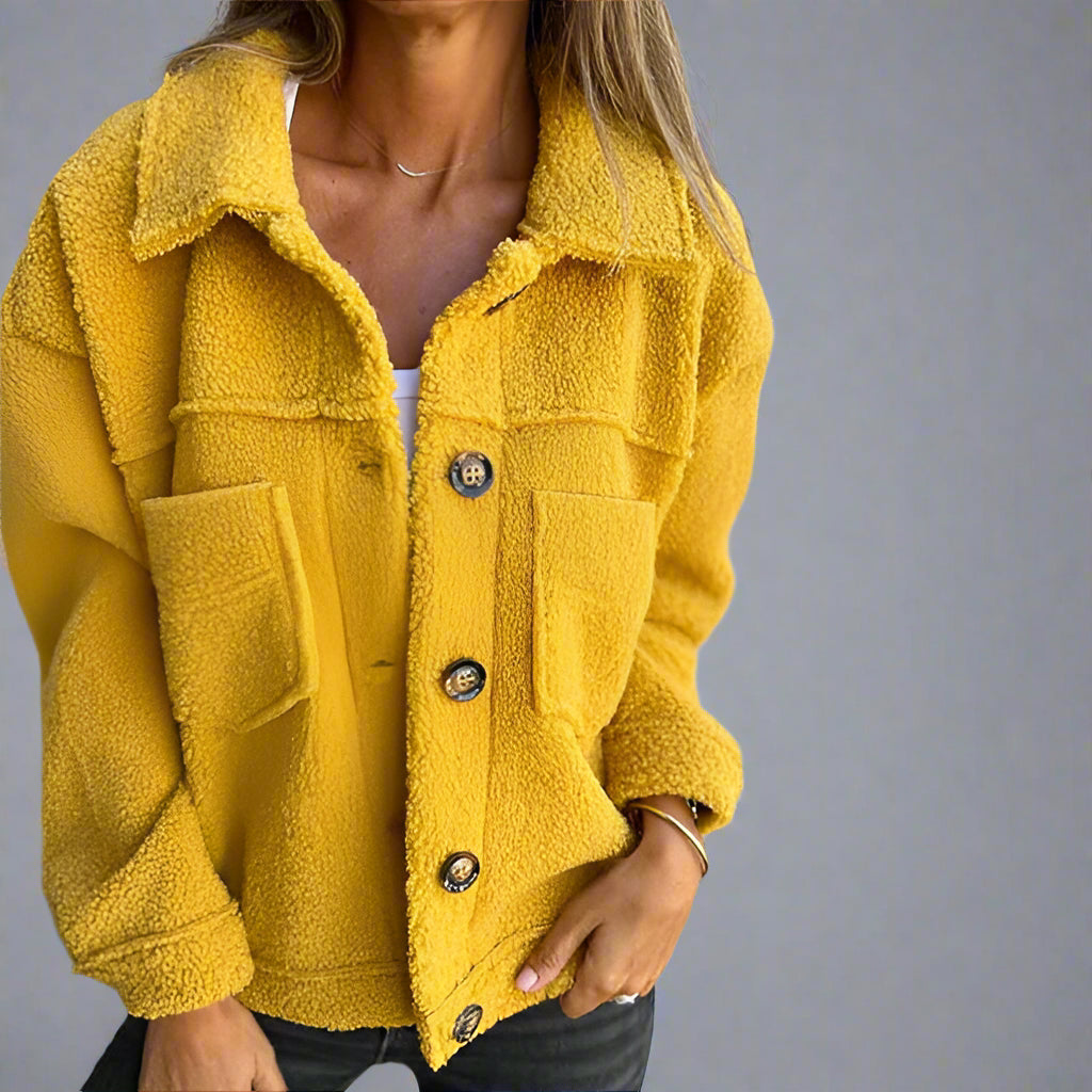 Brienne | Hyggelig Cropped Sherpajakke