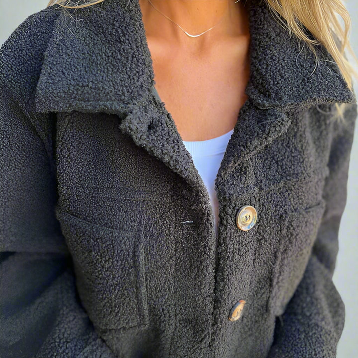 Brienne | Hyggelig Cropped Sherpajakke