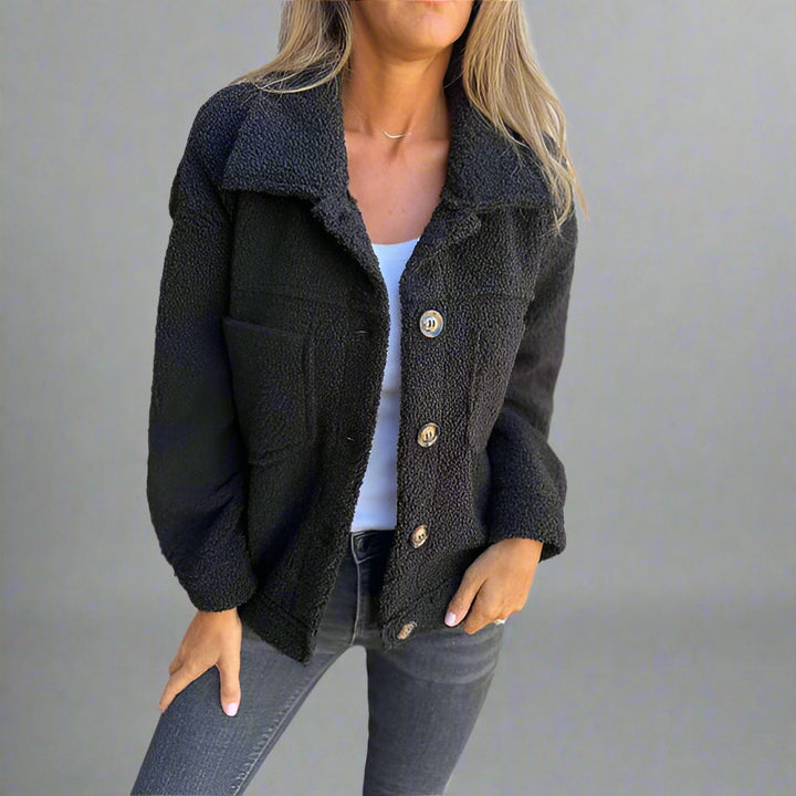 Brienne | Hyggelig Cropped Sherpajakke